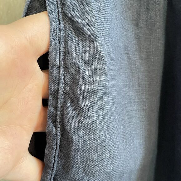 C&C Pants Womens Medium Blue Linen Drawstring Beach Coastal Lagenlook Pull On - Picture 3 of 10